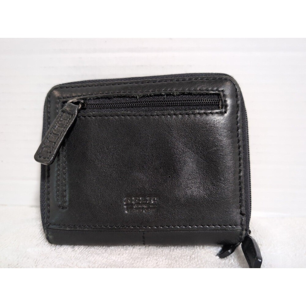 VINTAGE RELIC BLACK SOFT LEATHER WOMEN'S WALLET/CLUTCH MULTI SLOT CC ID CASH EUC